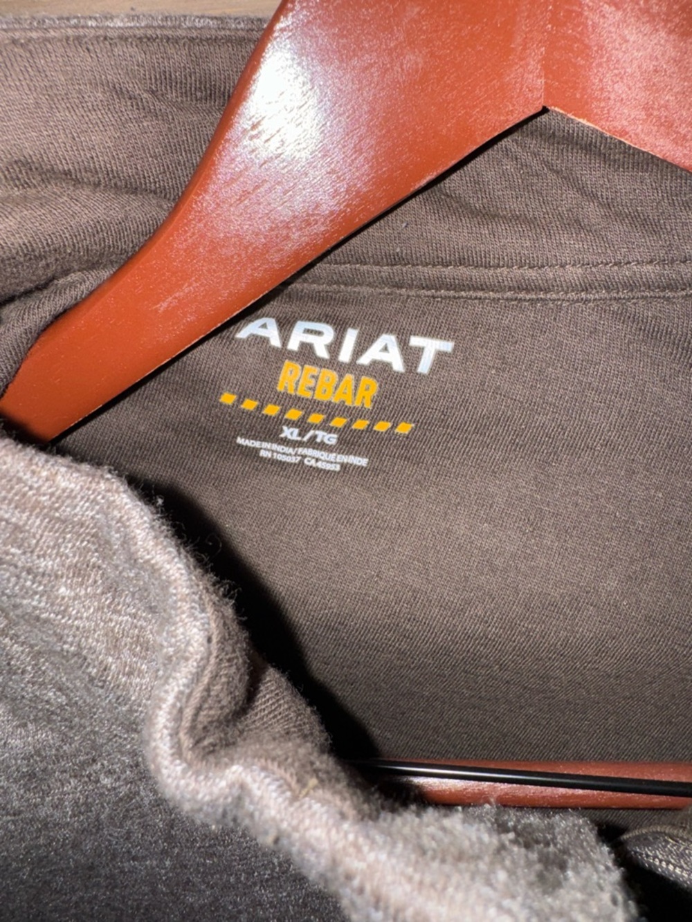Ariat Rebar Men's Quarter-Zip Work Pullover - Wren Heather size XL - Picture 2 of 3